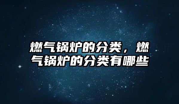 燃?xì)忮仩t的分類，燃?xì)忮仩t的分類有哪些