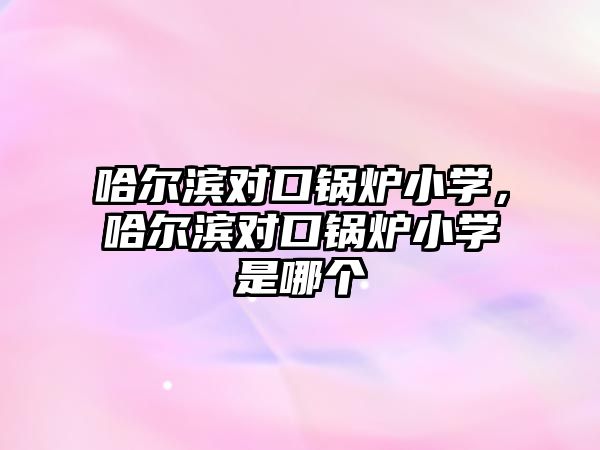 哈爾濱對口鍋爐小學(xué)，哈爾濱對口鍋爐小學(xué)是哪個