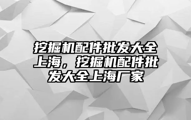 挖掘機(jī)配件批發(fā)大全上海，挖掘機(jī)配件批發(fā)大全上海廠家