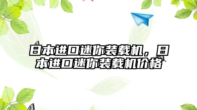 日本進(jìn)口迷你裝載機(jī)，日本進(jìn)口迷你裝載機(jī)價(jià)格