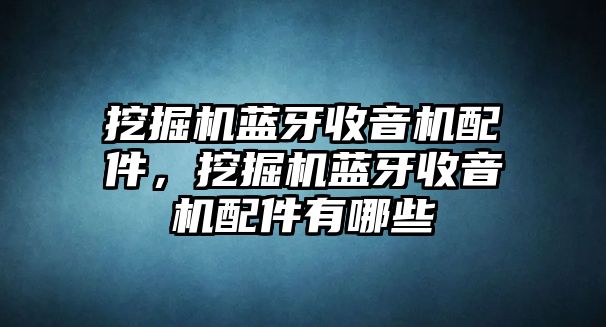 挖掘機藍牙收音機配件，挖掘機藍牙收音機配件有哪些