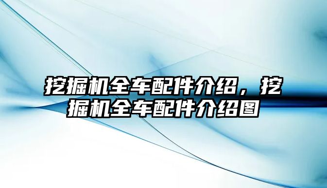 挖掘機(jī)全車配件介紹，挖掘機(jī)全車配件介紹圖