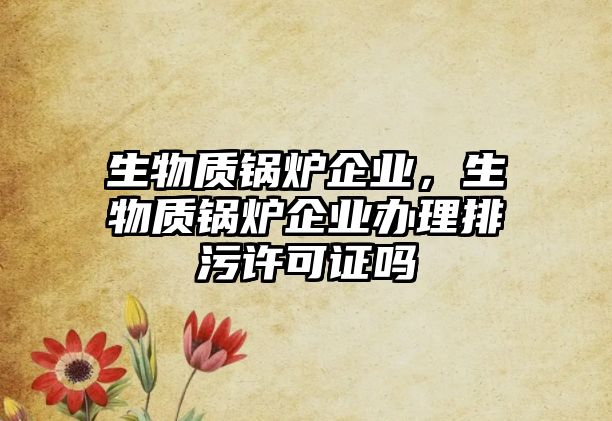 生物質(zhì)鍋爐企業(yè)，生物質(zhì)鍋爐企業(yè)辦理排污許可證嗎