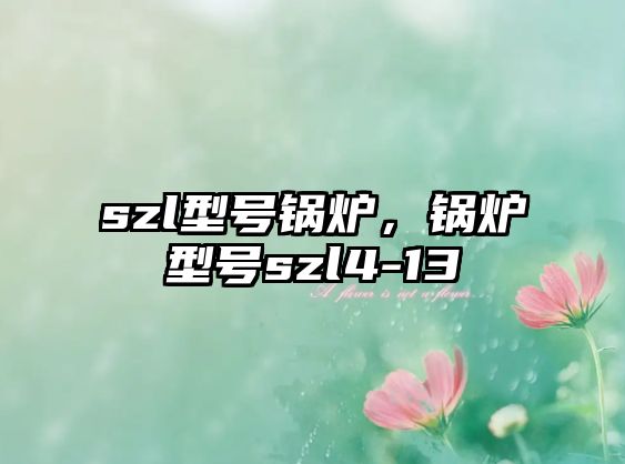 szl型號鍋爐，鍋爐型號szl4-13