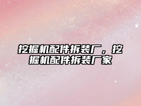 挖掘機配件拆裝廠，挖掘機配件拆裝廠家