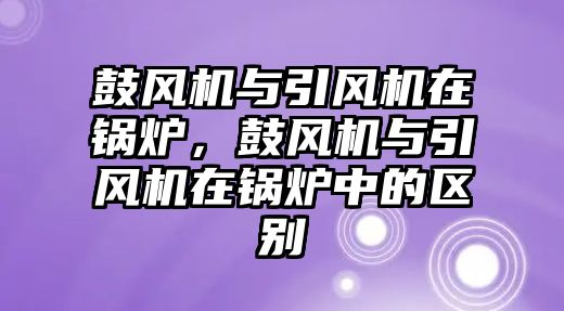 鼓風機與引風機在鍋爐，鼓風機與引風機在鍋爐中的區(qū)別