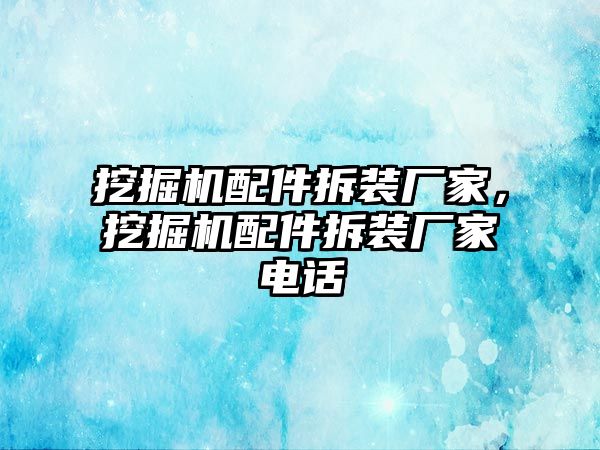 挖掘機(jī)配件拆裝廠家，挖掘機(jī)配件拆裝廠家電話