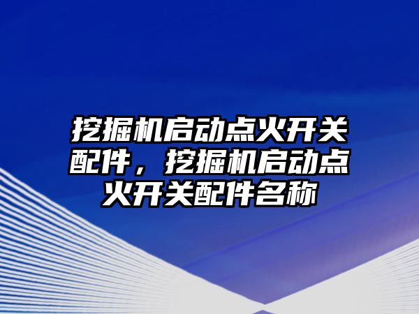 挖掘機啟動點火開關配件，挖掘機啟動點火開關配件名稱