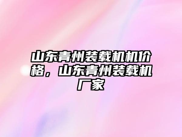 山東青州裝載機機價格，山東青州裝載機廠家