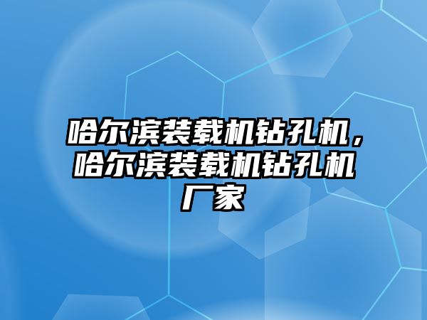 哈爾濱裝載機(jī)鉆孔機(jī)，哈爾濱裝載機(jī)鉆孔機(jī)廠家