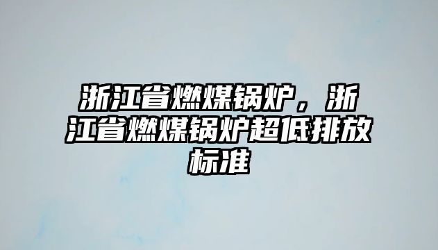 浙江省燃煤鍋爐，浙江省燃煤鍋爐超低排放標(biāo)準(zhǔn)