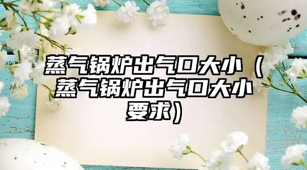 蒸氣鍋爐出氣口大?。ㄕ魵忮仩t出氣口大小要求）