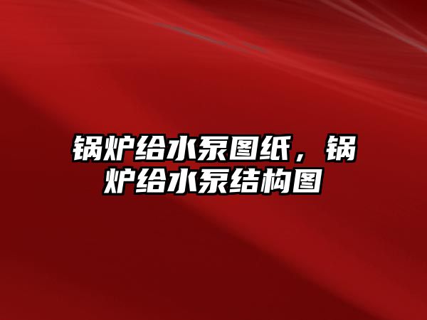 鍋爐給水泵圖紙，鍋爐給水泵結(jié)構(gòu)圖