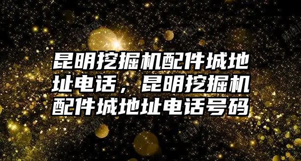 昆明挖掘機(jī)配件城地址電話，昆明挖掘機(jī)配件城地址電話號碼