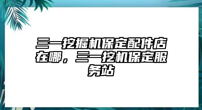 三一挖掘機(jī)保定配件店在哪，三一挖機(jī)保定服務(wù)站