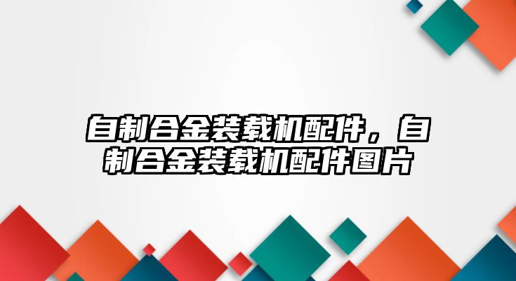 自制合金裝載機配件，自制合金裝載機配件圖片