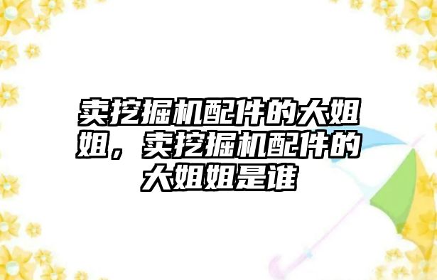 賣挖掘機配件的大姐姐，賣挖掘機配件的大姐姐是誰