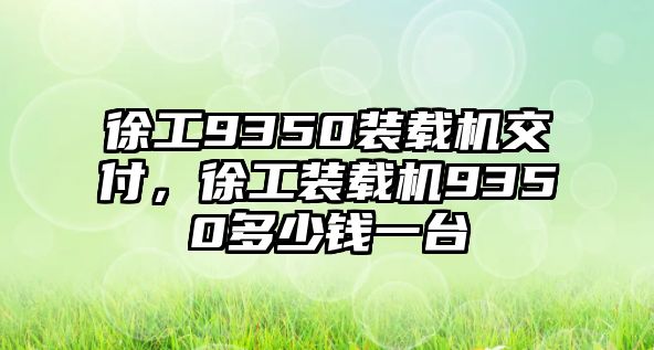 徐工9350裝載機(jī)交付，徐工裝載機(jī)9350多少錢一臺(tái)