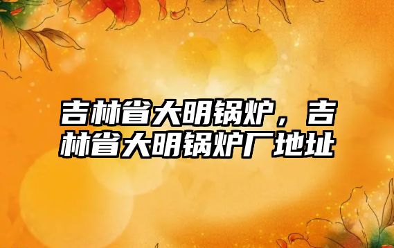 吉林省大明鍋爐，吉林省大明鍋爐廠地址