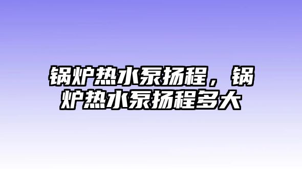 鍋爐熱水泵揚(yáng)程，鍋爐熱水泵揚(yáng)程多大