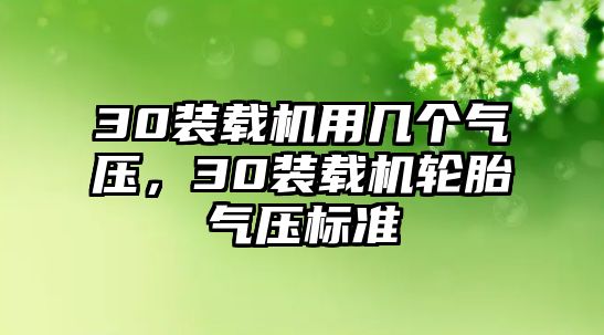 30裝載機用幾個氣壓，30裝載機輪胎氣壓標(biāo)準(zhǔn)