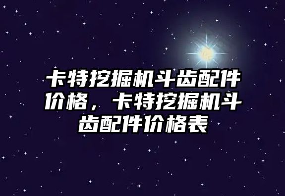 卡特挖掘機斗齒配件價格，卡特挖掘機斗齒配件價格表