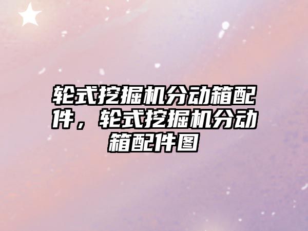 輪式挖掘機分動箱配件，輪式挖掘機分動箱配件圖