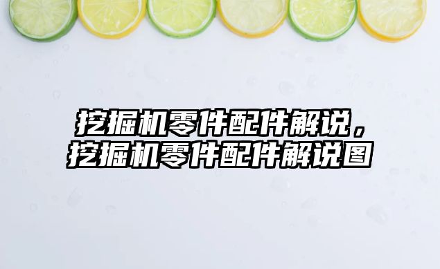 挖掘機零件配件解說，挖掘機零件配件解說圖