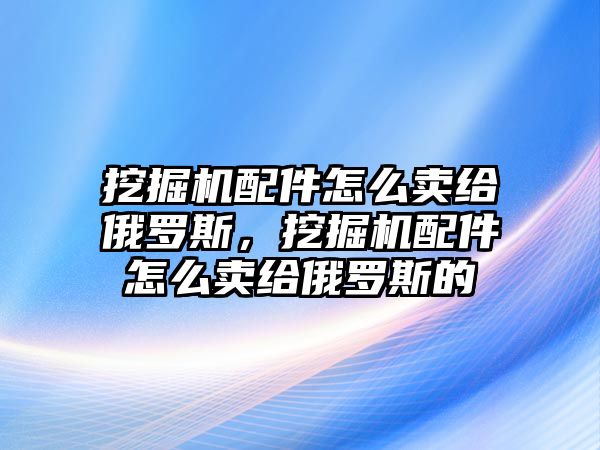 挖掘機配件怎么賣給俄羅斯，挖掘機配件怎么賣給俄羅斯的