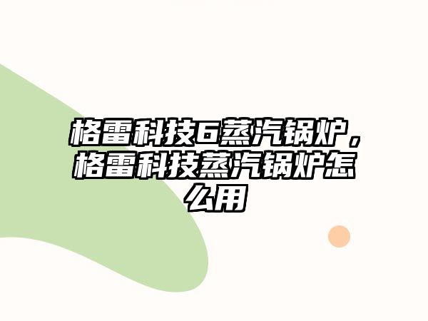 格雷科技6蒸汽鍋爐，格雷科技蒸汽鍋爐怎么用