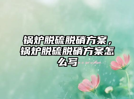 鍋爐脫硫脫硝方案，鍋爐脫硫脫硝方案怎么寫