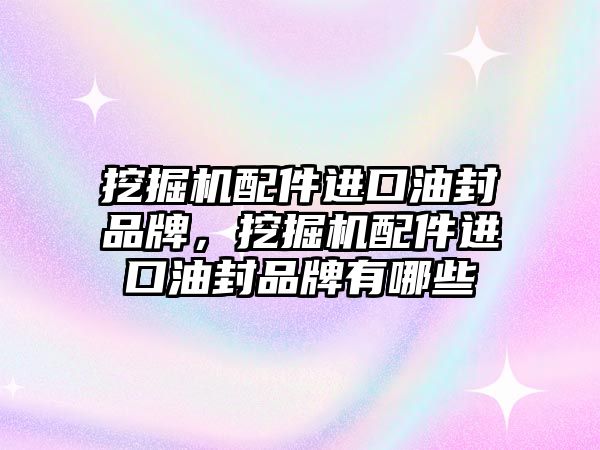 挖掘機配件進(jìn)口油封品牌，挖掘機配件進(jìn)口油封品牌有哪些