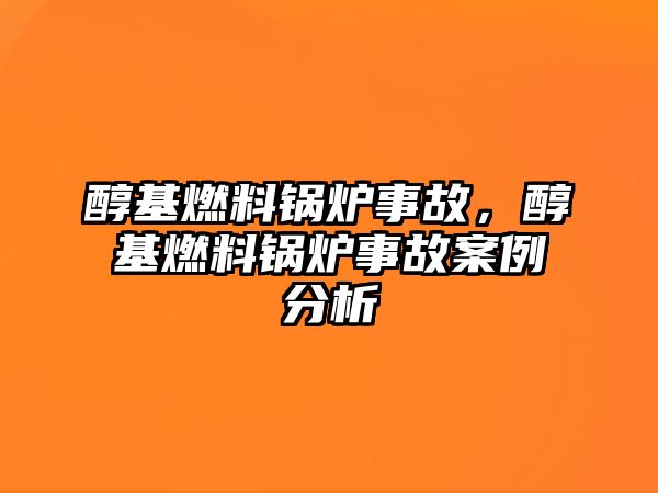 醇基燃料鍋爐事故，醇基燃料鍋爐事故案例分析