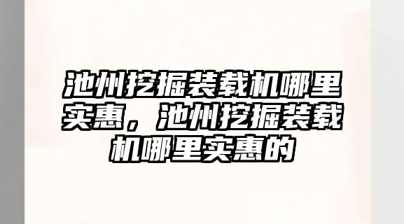 池州挖掘裝載機哪里實惠，池州挖掘裝載機哪里實惠的