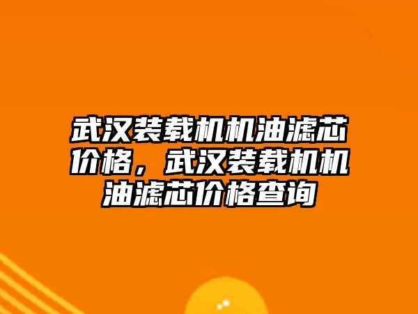 武漢裝載機(jī)機(jī)油濾芯價(jià)格，武漢裝載機(jī)機(jī)油濾芯價(jià)格查詢