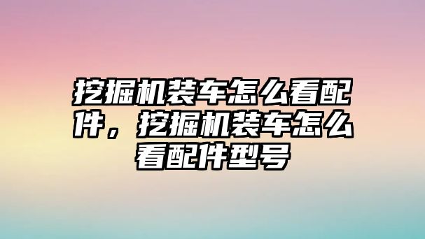 挖掘機(jī)裝車怎么看配件，挖掘機(jī)裝車怎么看配件型號(hào)