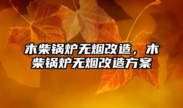 木柴鍋爐無煙改造，木柴鍋爐無煙改造方案