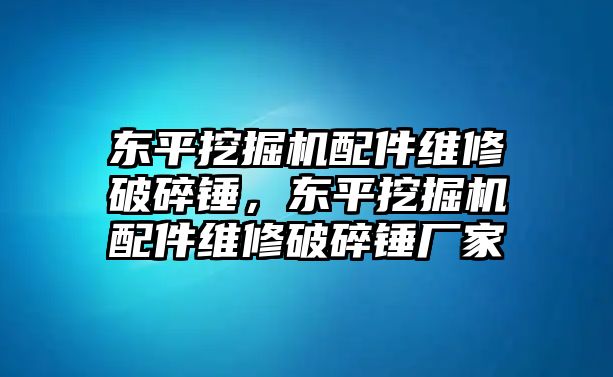 東平挖掘機配件維修破碎錘，東平挖掘機配件維修破碎錘廠家