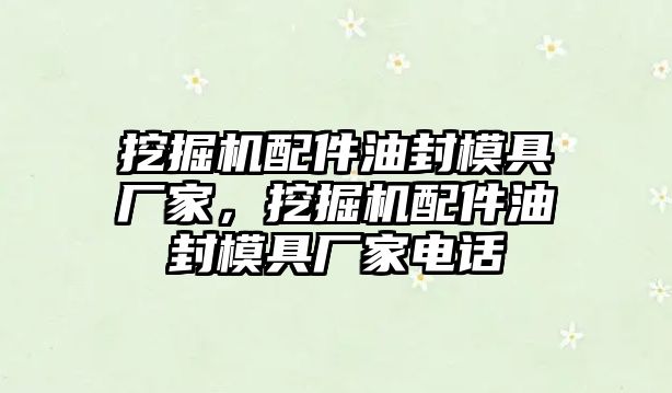 挖掘機(jī)配件油封模具廠家，挖掘機(jī)配件油封模具廠家電話