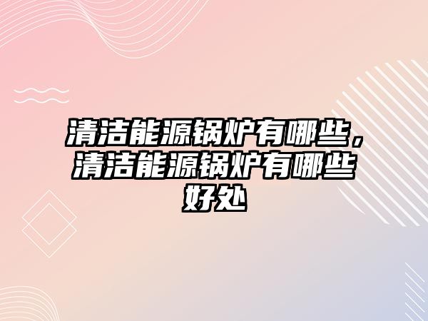 清潔能源鍋爐有哪些，清潔能源鍋爐有哪些好處