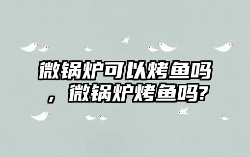 微鍋爐可以烤魚嗎，微鍋爐烤魚嗎?