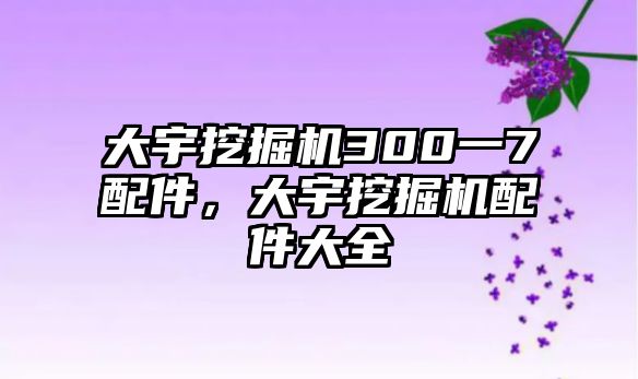 大宇挖掘機(jī)300一7配件，大宇挖掘機(jī)配件大全