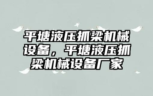 平塘液壓抓梁機械設(shè)備，平塘液壓抓梁機械設(shè)備廠家