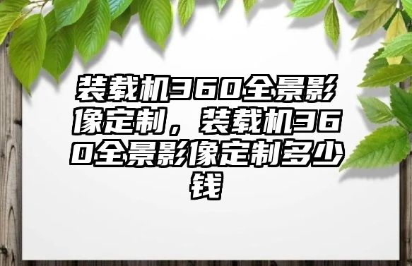 裝載機(jī)360全景影像定制，裝載機(jī)360全景影像定制多少錢