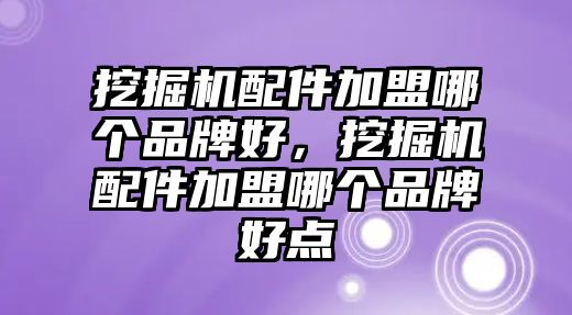 挖掘機配件加盟哪個品牌好，挖掘機配件加盟哪個品牌好點