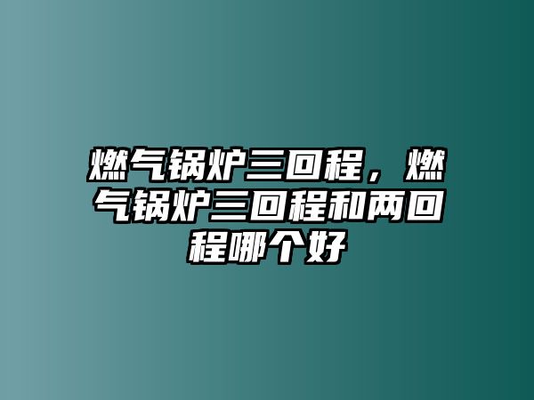 燃?xì)忮仩t三回程，燃?xì)忮仩t三回程和兩回程哪個好