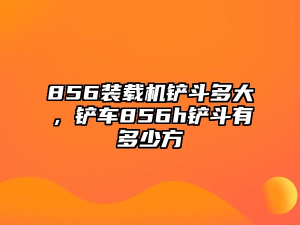 856裝載機(jī)鏟斗多大，鏟車856h鏟斗有多少方