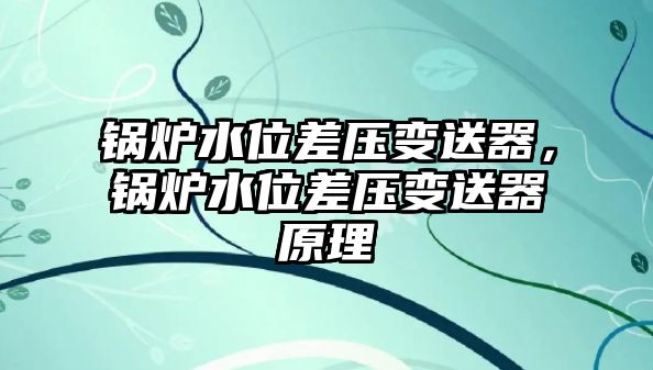 鍋爐水位差壓變送器，鍋爐水位差壓變送器原理