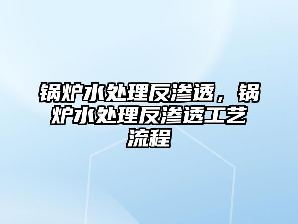 鍋爐水處理反滲透，鍋爐水處理反滲透工藝流程