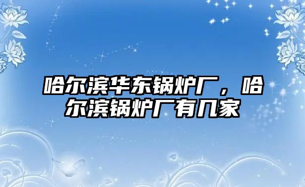 哈爾濱華東鍋爐廠，哈爾濱鍋爐廠有幾家